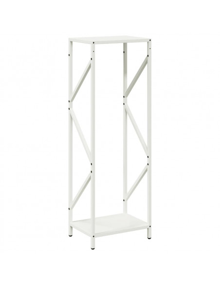 Rastrelliera per Legna da Ardere Bianca 34x25x100 cm