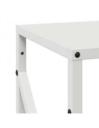 Rastrelliera per Legna da Ardere Bianca 34x25x100 cm