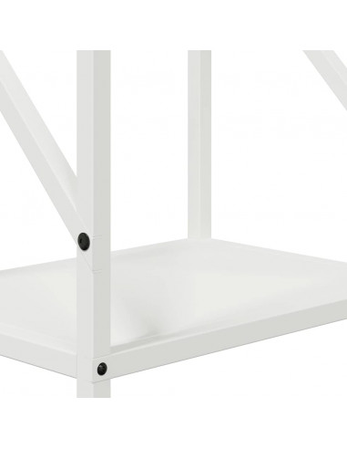 Rastrelliera per Legna da Ardere Bianca 34x25x100 cm