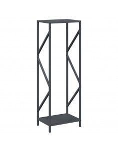 Rastrelliera per Legna da Ardere Antracite 34x25x100 cm 2