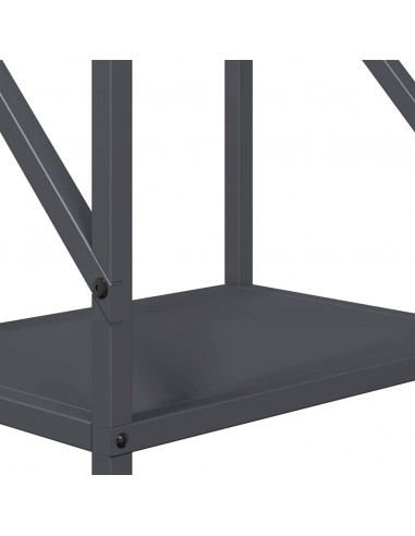 Rastrelliera per Legna da Ardere Antracite 34x25x100 cm