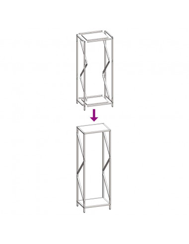 Rastrelliera per Legna da Ardere Antracite 34x25x100 cm