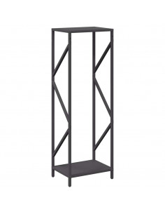 Rastrelliera per Legna da Ardere Nera 34x25x100 cm 2