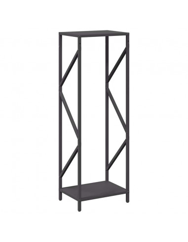 Rastrelliera per Legna da Ardere Nera 34x25x100 cm