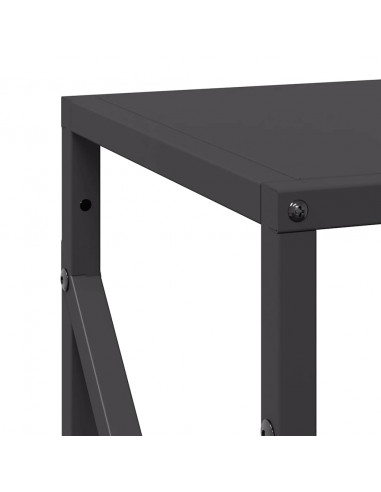 Rastrelliera per Legna da Ardere Nera 34x25x100 cm