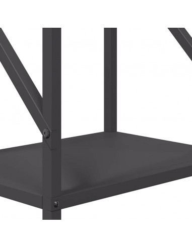 Rastrelliera per Legna da Ardere Nera 34x25x100 cm