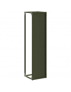 Rastrelliera per Legna da Ardere Verde Oliva 25x25x100 cm 2