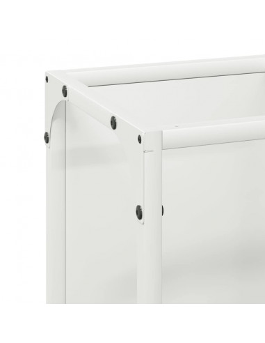 Rastrelliera per Legna da Ardere Bianca 25x25x100 cm