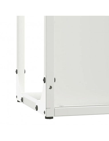 Rastrelliera per Legna da Ardere Bianca 25x25x100 cm