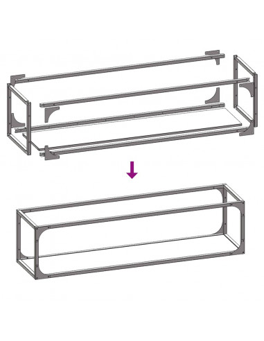 Rastrelliera per Legna da Ardere Bianca 25x25x100 cm