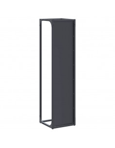 Rastrelliera per Legna da Ardere Antracite 25x25x100 cm 2