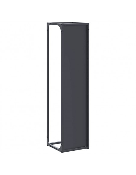Rastrelliera per Legna da Ardere Antracite 25x25x100 cm