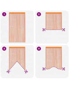 Tende a Filo 2 pz Arancio 140x250 cm