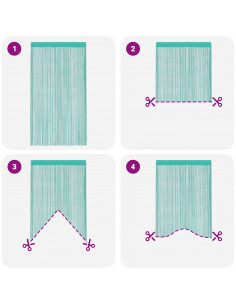 Tende a Filo 2 pz Turchese 140x250 cm