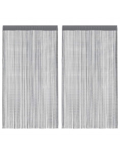 Tende a Filo 2 pz Antracite 140x250 cm 2