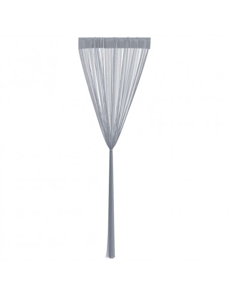 Tende a Filo 2 pz Grigio Chiaro 100x250 cm