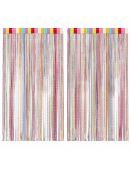 Tende a Filo 2 pz Multicolore 140x250 cm
