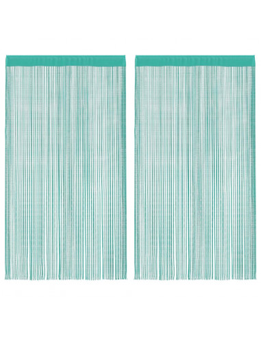Tende a Filo 2 pz Turchese 140x250 cm