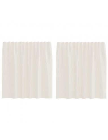 Tende in Voile con Linguetta 2 pz Crema