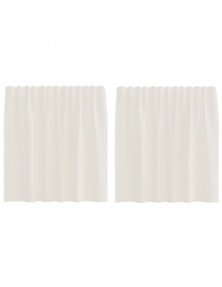 Tende in Voile con Linguetta 2 pz Crema