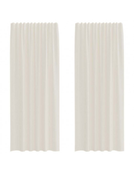 Tende in Voile con Linguetta 2 pz Crema