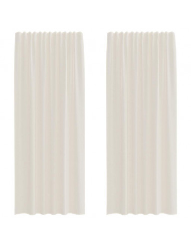 Tende in Voile con Linguetta 2 pz Crema