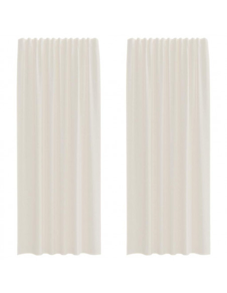 Tende in Voile con Linguetta 2 pz Crema