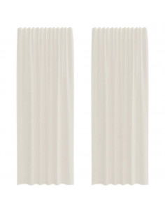 Tende in Voile con Linguetta 2 pz Crema 2