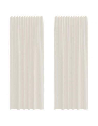 Tende in Voile con Linguetta 2 pz Crema