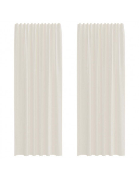 Tende in Voile con Linguetta 2 pz Crema