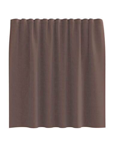 Tende in Voile con Linguetta 2 pz Marrone