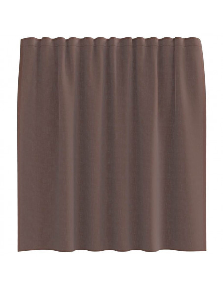 Tende in Voile con Linguetta 2 pz Marrone