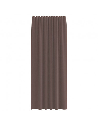 Tende in Voile con Linguetta 2 pz Marrone