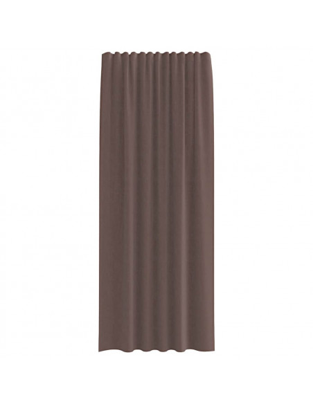 Tende in Voile con Linguetta 2 pz Marrone