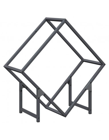 Rastrelliera per Legna da Ardere Antracite 60x25x60 cm