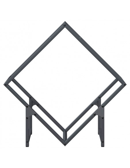 Rastrelliera per Legna da Ardere Antracite 60x25x60 cm