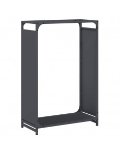 Rastrelliera per Legna da Ardere Antracite 60x28x90 cm 2