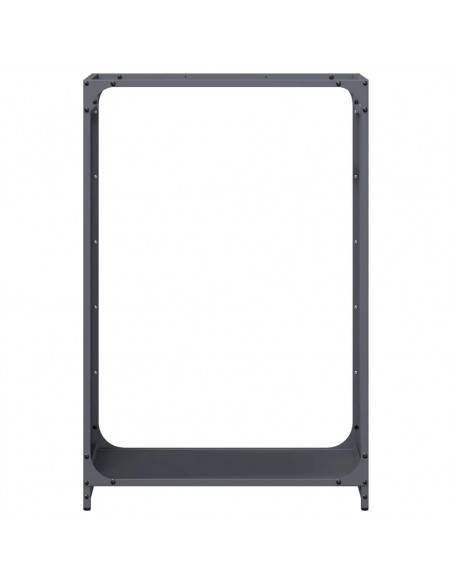 Rastrelliera per Legna da Ardere Antracite 60x28x90 cm