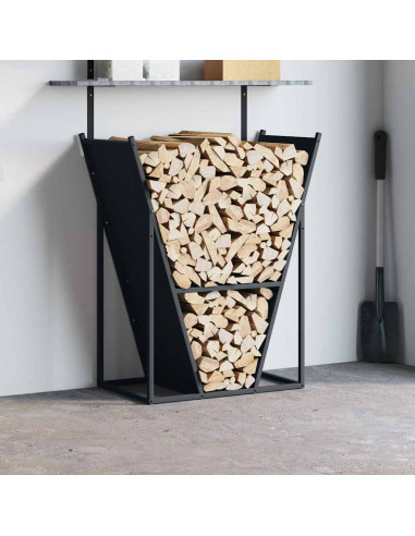Rastrelliera per Legna da Ardere Antracite 69,5x35x81 cm