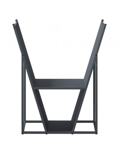 Rastrelliera per Legna da Ardere Antracite 69,5x35x81 cm