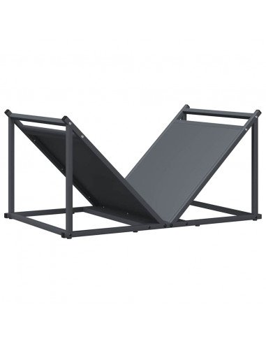 Rastrelliera per Legna da Ardere Antracite 70x43x34,5 cm