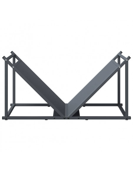Rastrelliera per Legna da Ardere Antracite 70x43x34,5 cm