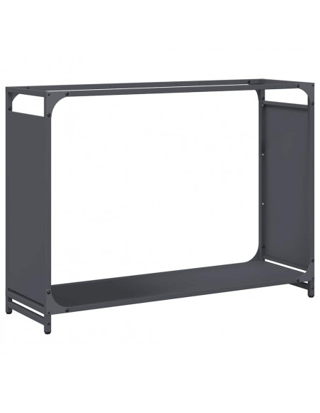 Rastrelliera per Legna da Ardere Antracite 90x28x65 cm