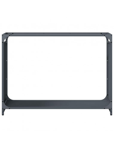 Rastrelliera per Legna da Ardere Antracite 90x28x65 cm