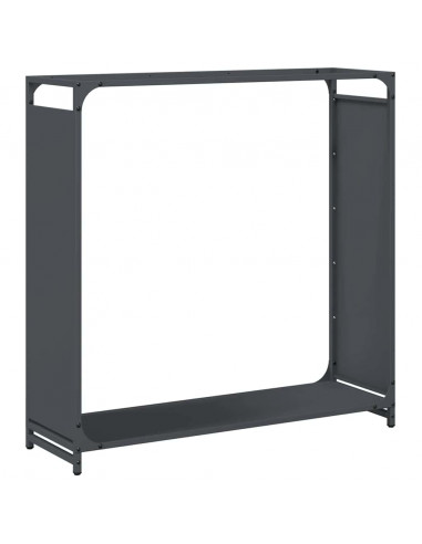Rastrelliera per Legna da Ardere Antracite 90x28x90 cm