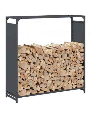Rastrelliera per Legna da Ardere Antracite 90x28x90 cm