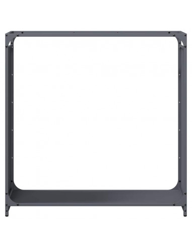 Rastrelliera per Legna da Ardere Antracite 90x28x90 cm