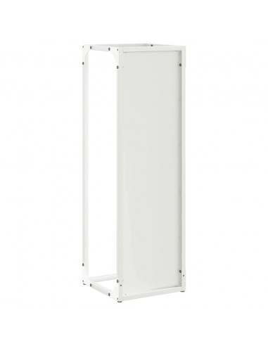 Rastrelliera per Legna da Ardere Bianca 25x25x80 cm