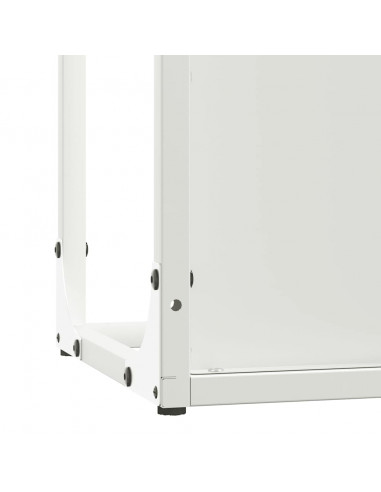 Rastrelliera per Legna da Ardere Bianca 25x25x80 cm