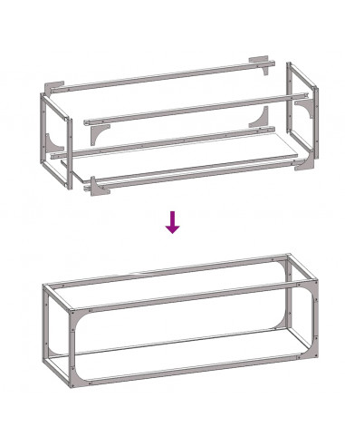 Rastrelliera per Legna da Ardere Bianca 25x25x80 cm